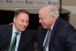 Westchester County Executive Rob Astorino, left, with Review Publisher Howard Sturman. Sturman received the Andrew P. O’Rourke award in honor of the late county executive. Photos/Bobby Begun