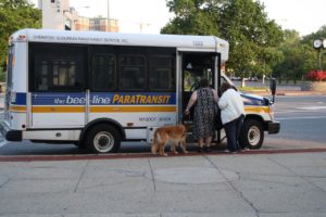 Westchester residents with disabilities can reserve a Bee-Line ParaTransit bus to help them travel throughout
the county, but their $4 one-way fare may soon increase by 25 percent. Photo/Corey Stockton