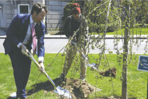 The Osborn commemorates Arbor Day with tree planting