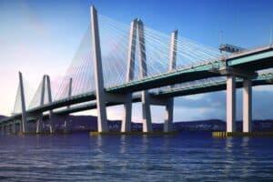 Cuomo Bridge lit blue for Law Enforcement Appreciation Day